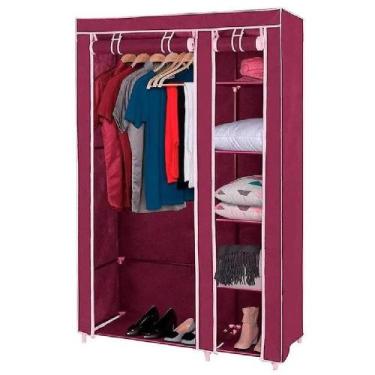 Imagem de Guarda-Roupa Portátil Cabideiro Vermelho Armário Organizador - Yeet