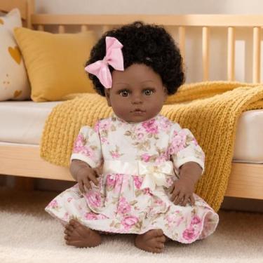 Imagem de Bebe Reborn Preta Gatinha Menina 100% Silicone Vários Itens - Cegonha 