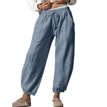 Imagem de Calça de moletom feminina Sujama Leopard Print Baggy Barrel 2026