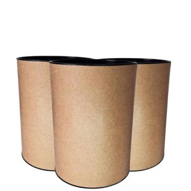 Imagem de 25 Embalagens Tubo Lata Papelão 14x10 c/ tampa Colorida Papelão Kraft 