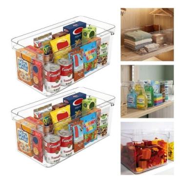 Imagem de Kit 2 Organizador Armário Cozinha Dispensa Multiuso 5l Com Alças - Ou