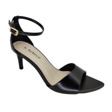 Imagem de Sandália Bebecê Salto Baixo Fino T6032105 - Feminino, Preto, 35