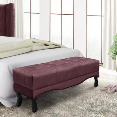 Imagem de Calçadeira Recamier Queen Vicenza Roxo/Vinho - Spezzia Decor