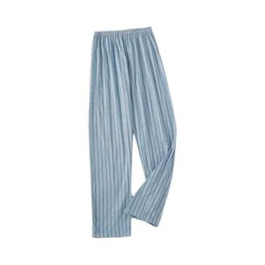 Imagem de Calças De Pijama Masculinas De Verão Estilosas Finas Respiráveis Solta