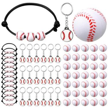 Imagem de Conjunto de lembrancinhas de festa Nosiny Baseball, 108 peças, pulseir