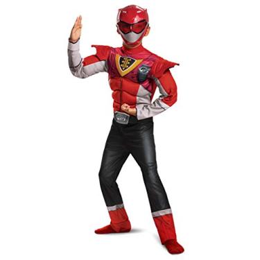 Imagem de Disguise Red Ranger Outfit for Kids, Beast Morphers Power Ranger Costume, Muscle Padded Character Jumpsuit, Child Size Large (10-12), Red & Black (104799G)