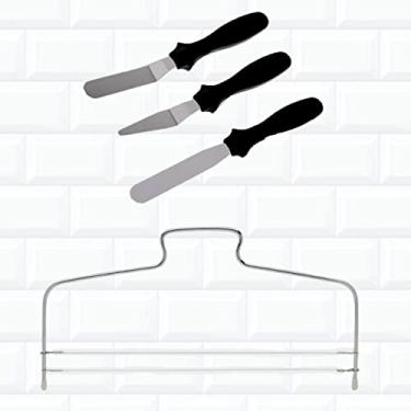 Imagem de ISAMAR Kit Nivelador De Bolo Confeitaria Espátulas Bolos Cortador