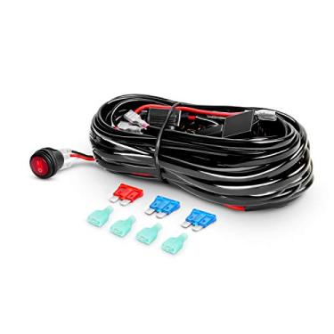 Imagem de Nilight - 10009 W - NI-WA05 Kit de fiação de barra de luz de LED 12 V interruptor liga/desliga fusível de lâmina de relé de energia para barra de luz de trabalho de LED off-road