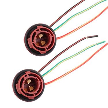 Imagem de TOMALL Soquetes de substituição BAY15D 1157 para lâmpadas de freio/parada/seta (pacote com 2 vermelha e preta ABS + Cobre)