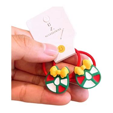 Imagem de Elastic De Cabelo De Cabelo De Natal Papai Noel, Boneco De Neve, Árvore De Natal, Sino De Gengibre -pão De Cheiro De Cabelo Sino Anel De Capacete De Natal Acessórios