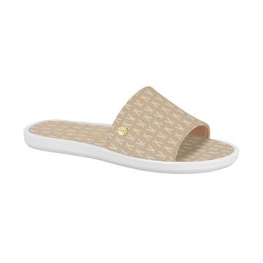 Imagem de Chinelo Feminino Slide Monograma Vizzano Bege