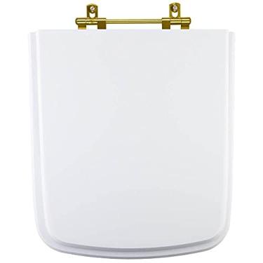 Imagem de Assento Sanitário Poliester Clean com Ferragem Dourada para vaso Deca