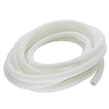 Imagem de Bettomshin 1 peça de tubo ondulado de identificação de 26,25 pés de comprimento de 0,79 polegadas, conduíte de arame, tubo de fole flexível não dividido polipropileno polipropileno para lagoa capa de cabo de ar condicionado líquido manga branca