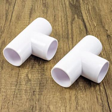 Imagem de 2 peças 1/2 polegada SCH40 3 Way Tee Conector PVC Cotovelo Encaixe de Tubulação Acoplamento Soquete Branco x Soquete para Móveis DIY