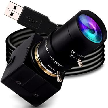 Imagem de Câmera USB de 8 MP, zoom manual, webcam 4K, foco variável de 5 a 50 mm, câmera para computador, mini UVC, USB2.0, câmera web IMX317, USB varifocal, com câmera, câmera de vídeo industrial close-up para