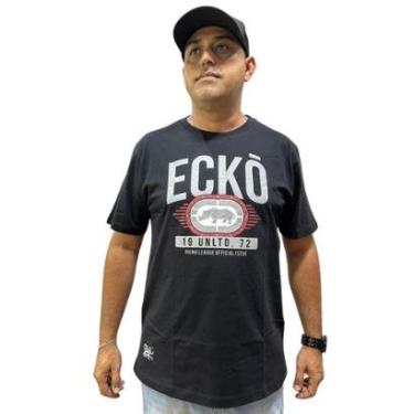 Imagem de Camiseta Masculina Plus Size Ecko Vintage Jersey Preta J680A-Masculino