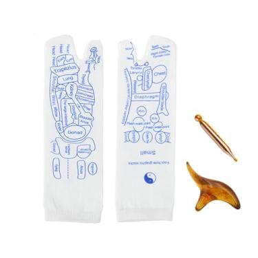 Imagem de Meias de reflexologia com ferramenta de massagem de ponto de gatilho, meias de massagem de reflexologia nos pés para mulheres e homens, para massagem nos pés tamanhos femininos e masculinos /1490