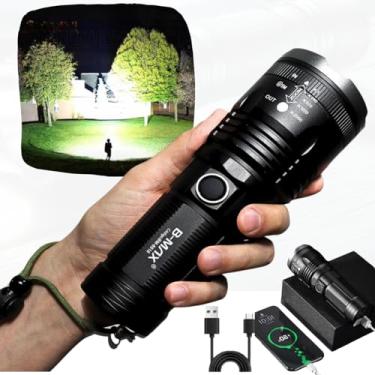 Imagem de Lanterna Tática Sabre de Luz, Alcance 2 Mil Metros, LED Militar, Zoom Regulável, Recarregável USB, Função Power Bank, Resistente à Água, Compacta e Durável, Incluindo Função Estroboscópica.