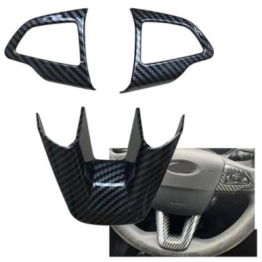 Imagem de Ruihe 3 peças de capa de volante de fibra de carbono para Ford Focus Escape Kuga não para RS ST