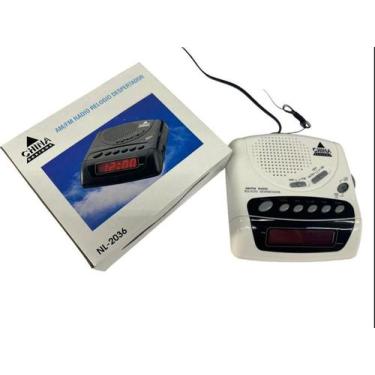 Imagem de Rádio Relógio AM/FM Led Vermelho 110V Branco - CHINA