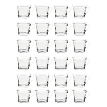 Imagem de 24 Xícaras De Chá 165ml Vidro Praticasa Transparente, XÍCARAS