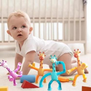 Imagem de Kit 4 Girafinhas Divertida Melman Brinquedo Infantil Com Led - bee toy