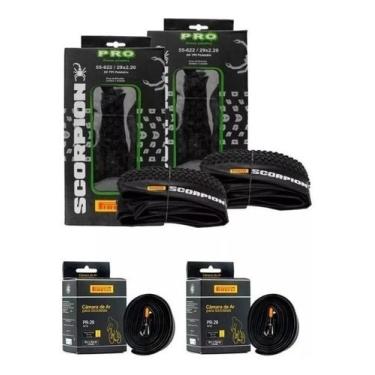 Imagem de Par Pneu Pirelli 29 X 2.20 Scorpion Pro Kevlar + 2 Câmaras, Scorpion P