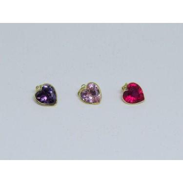 Imagem de Pingente Coração Zircônia 8mm Ouro 18k 750 - RD Magazine