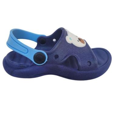 Imagem de Chinelo Papete Infantil Masculina Sandália Menino Bear Urso Escolar Pr