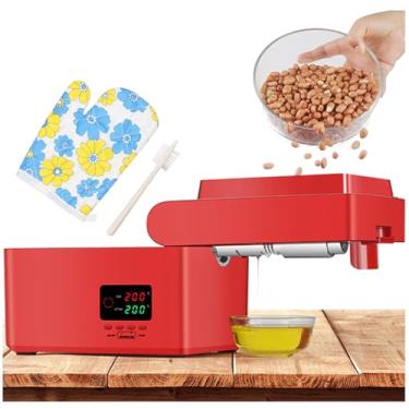 Imagem de Prensa de óleo digital de controle de temperatura com luvas isolantes térmicas, máquina de extração de óleo de semente com fechamento automático da tampa, totalmente automática, com caixa de