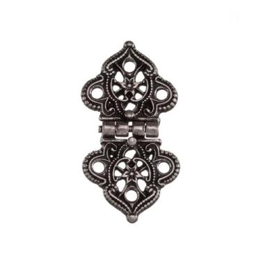 Imagem de Dobradiça Indiana 4 Peças Decoração Caixas Artesanato Mdf - Metallica 