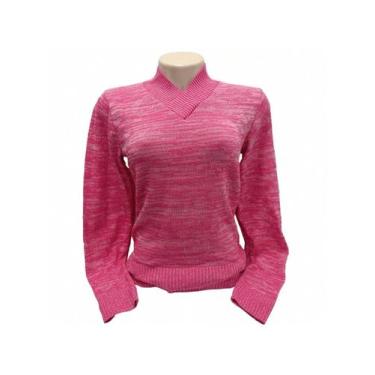 Imagem de Blusa Tricô Feminina Mescla com Elastano Meia Estação - Maria Malhas, 