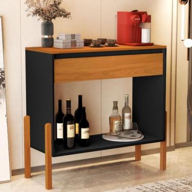 Imagem de Aparador Balcão Cantinho Café  100% MDF com 1 Uma Gaveta e Prateleira 