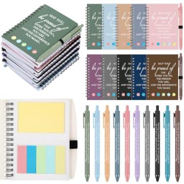 Imagem de Resurhang Conjunto de 30 presentes de agradecimento do funcionário que você tenha orgulho do trabalho que você faz, caderno espiral com bloco de notas adesivas canetas esferográficas motivacionais a