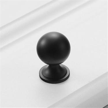 Imagem de Puxador de porta de armário de guarda-roupa moderno de luxo simples com furo único de cobre puro dourado, puxador de gaveta de latão americano, 5500Preto, S