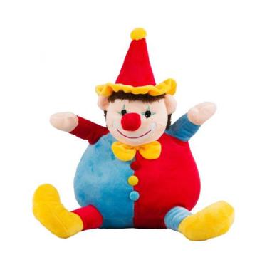 Imagem de Boneco Palhaço Colorido Sentado 33cm - Fofy Toys