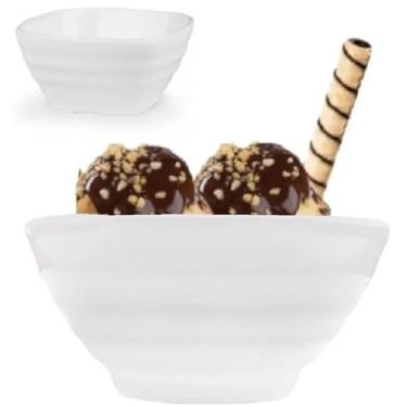 Imagem de 2 Bowl Tigela Quadrada 750ml Ondulada Pote Açaí Salada