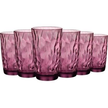 Imagem de Conjunto 6 Copo Alto Bormioli Rocco Diamond 470 Ml Roxo - DAYHOME