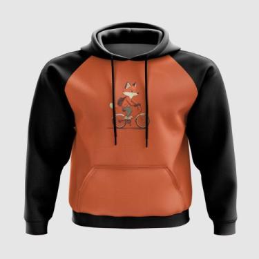 Imagem de Blusa com Capuz Raposa Andando de Bicicleta - A Fabriqueta, G
