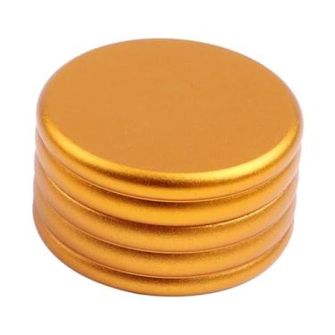 Imagem de Deevoka Caixa de ponta da sugestão Caixa de ponta de alumínio leve Organizador de dica de sugestão compacta Case prática de orifício para jogadores de bilhar, Ouro