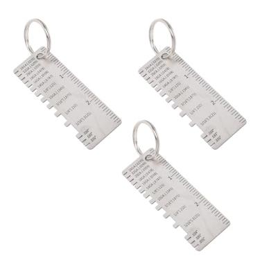 Imagem de 3pcs Medidor de Espessura de Folha de Metal de Aço Inoxidável, Soldagem Medição Ferramenta de Solda Régua de Inspeção de Costura