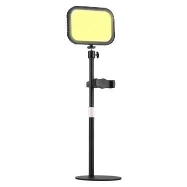 Imagem de Luzes de Videoconferência, 2 Pacotes de Desktop LED Video Painel Light Painel 12W Luz de Vídeo Com Suporte e Suporte para o Telefone para Trabalhar Em Home Office