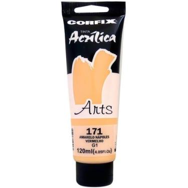 Imagem de Tinta Acrílica Arts Corfix 120ml G1 - 85120, 171 - AMARELO NAPOLES VER