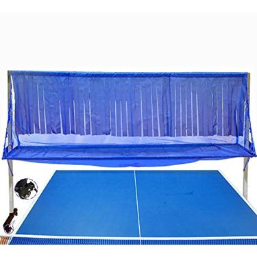 Imagem de Movable Table Tennis Ball Catch Net Collector with Tassels Design| Ping Pong Recycle Catcher Equipment with Stainless Steel Frames & Metal Wheels for Multi-Ball Drills or Robot Serve Launcher Practice