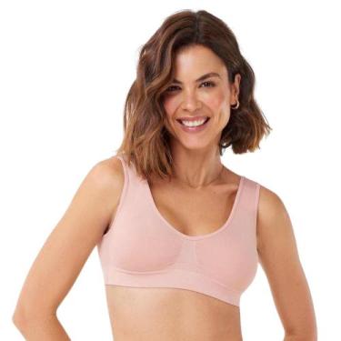 Imagem de Sutiã Top Zee Rucci Sem Bojo e Sem Costura com Alças Largas, Rosê, P