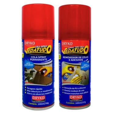 Imagem de Kit Cola e Tira Cola em Spray 100ml Removedor Adesivo Dryko Artesanato