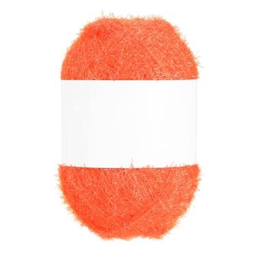 Imagem de PATIKIL Fio Scrubbie de 218 metros, fio de poliéster brilhante Scrubbie fio de coração vermelho brilhante vidro para panos de prato crochê tricô artesanato DIY cobertor suéter cachecol chapéu, preto