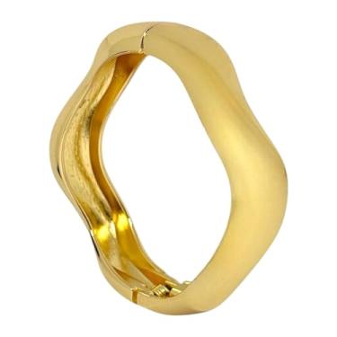 Imagem de Pulseira Bracelete Dourado Escovado ZeraStock Elíptico