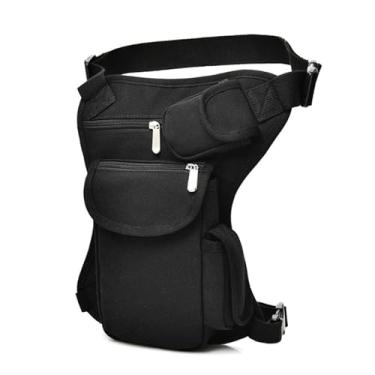 Imagem de Bolsa de perna de motocicleta para homens e mulheres, pochete para ciclismo, esportes ao ar livre, preta