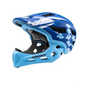 Imagem de simhoa Capacete de bicicleta infantil, respirável e ajustável, para meninos e meninas, para skate, mountain bike ciclismo, Azul